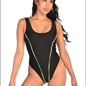 Cybernetic Neon Contrast Bodysuit